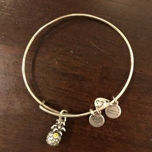 Alex and Ani pineapple yellow gem bracelet